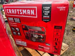 CRAFTSMAN 5,000 WATT GENERATOR NEW SUPPORT EQUIPMENT