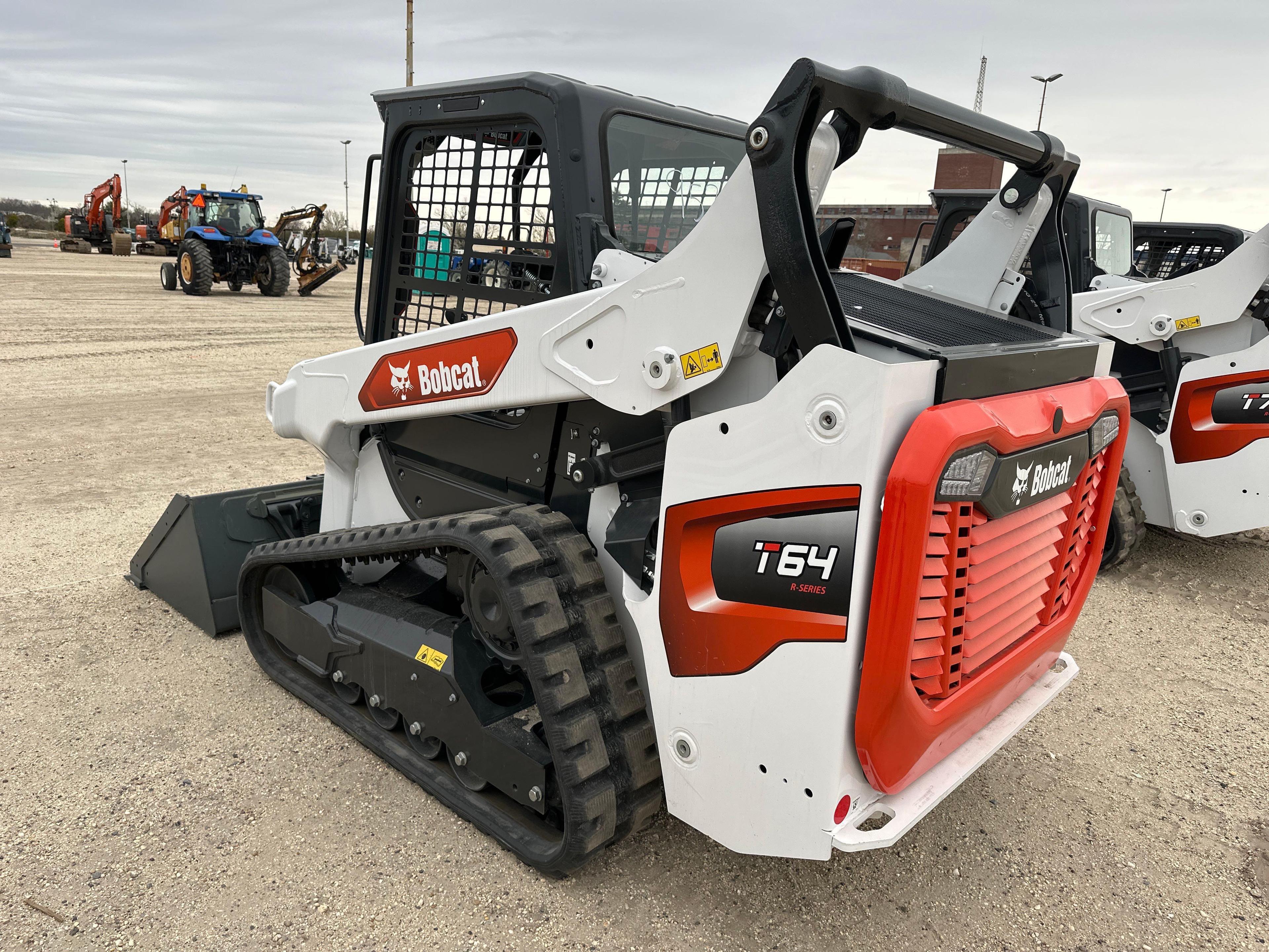 2023 BOBCAT T64 RUBBER TRACKED SKID STEER SN-19578... powered by diesel engine, equipped with