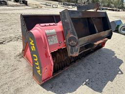 ALLU SM 2-23 SCREENING/MULCHING BUCKET RUBBER TIRED LOADER ATTACHMENT SN:223001 set up for 3 yard