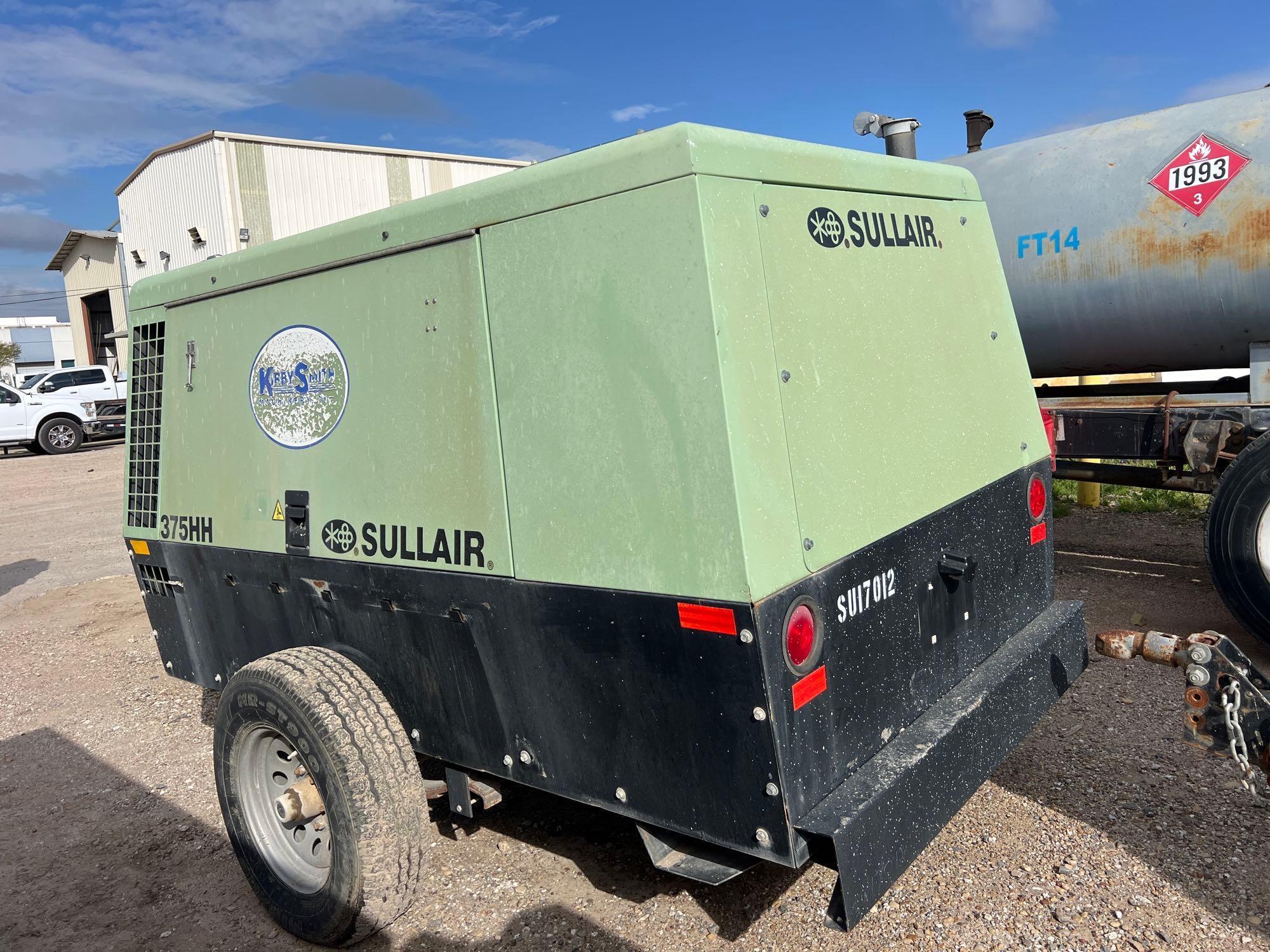 SULLAIR 375HHDP AIR COMPRESSOR SN:201703230039 powered by John Deere diesel engine, equipped with