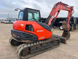 2016 KUBOTA KX080-4R3A HYDRAULIC EXCAVATOR SN:36601 powered by Kubota diesel engine, equipped with