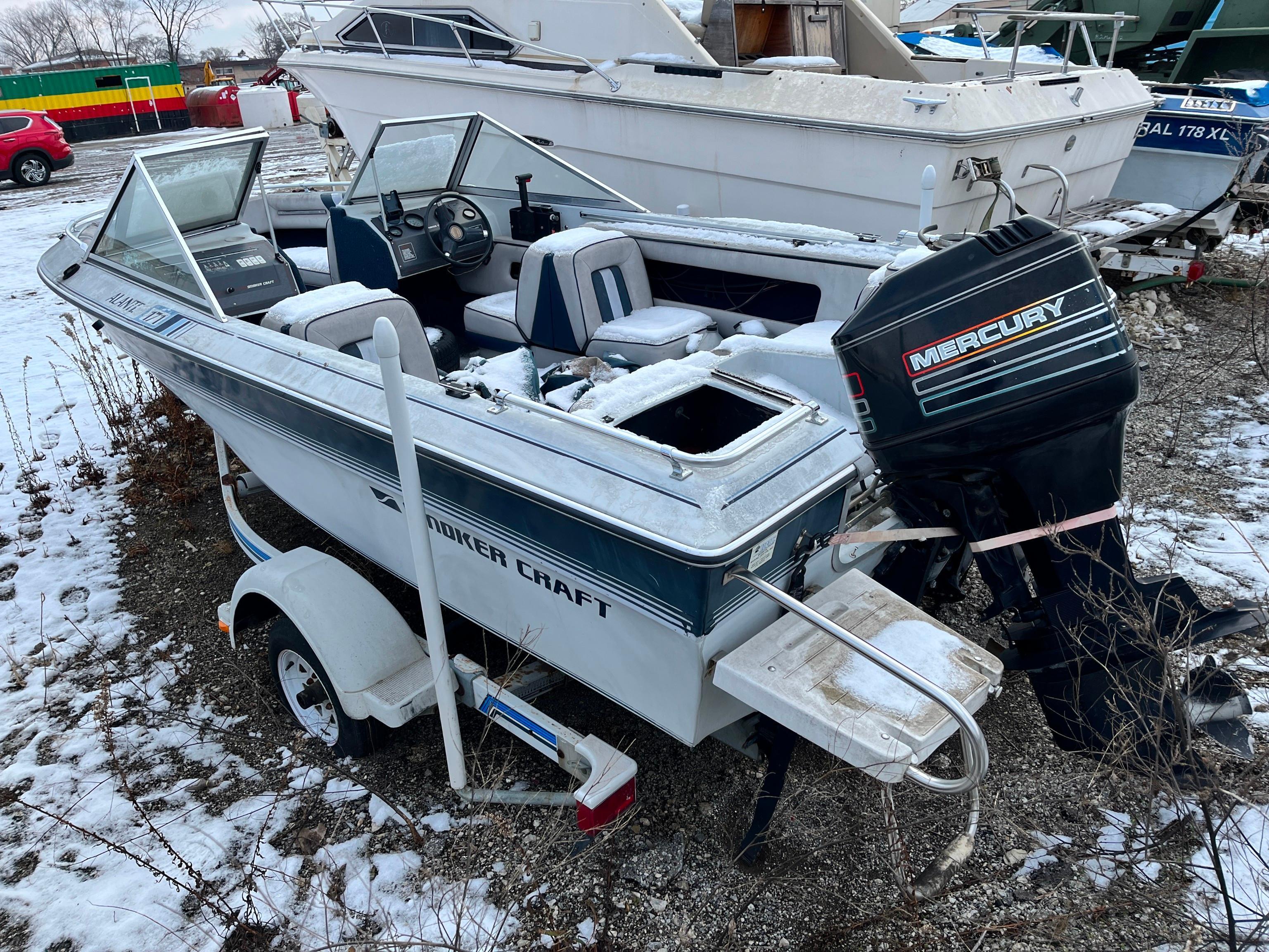 SMOKER ALANTE 171 OPEN BOW SPORT BOAT VN:SMK48470E888 equipped with Mercury 90HP outboard engine, 8