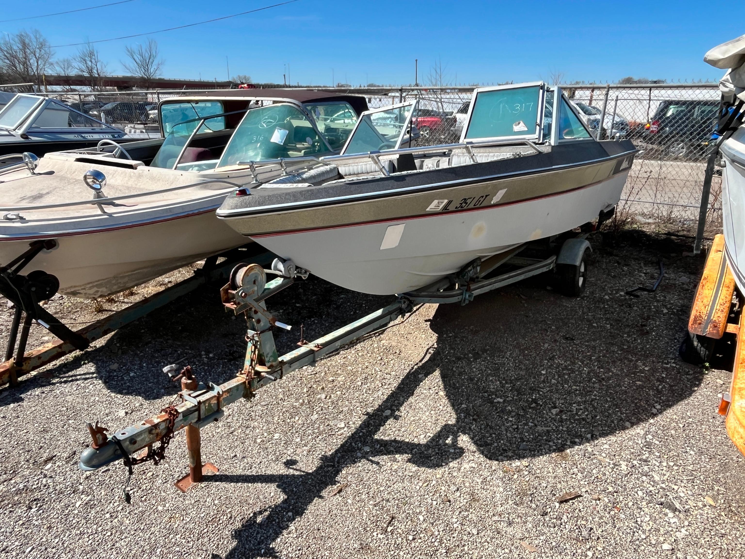 CHEETAH BOAT VN:N/A WITH OUTBOATD MOTOR, S/A TRAILER, PARTS...No title, Sells Bill of Sale Only.