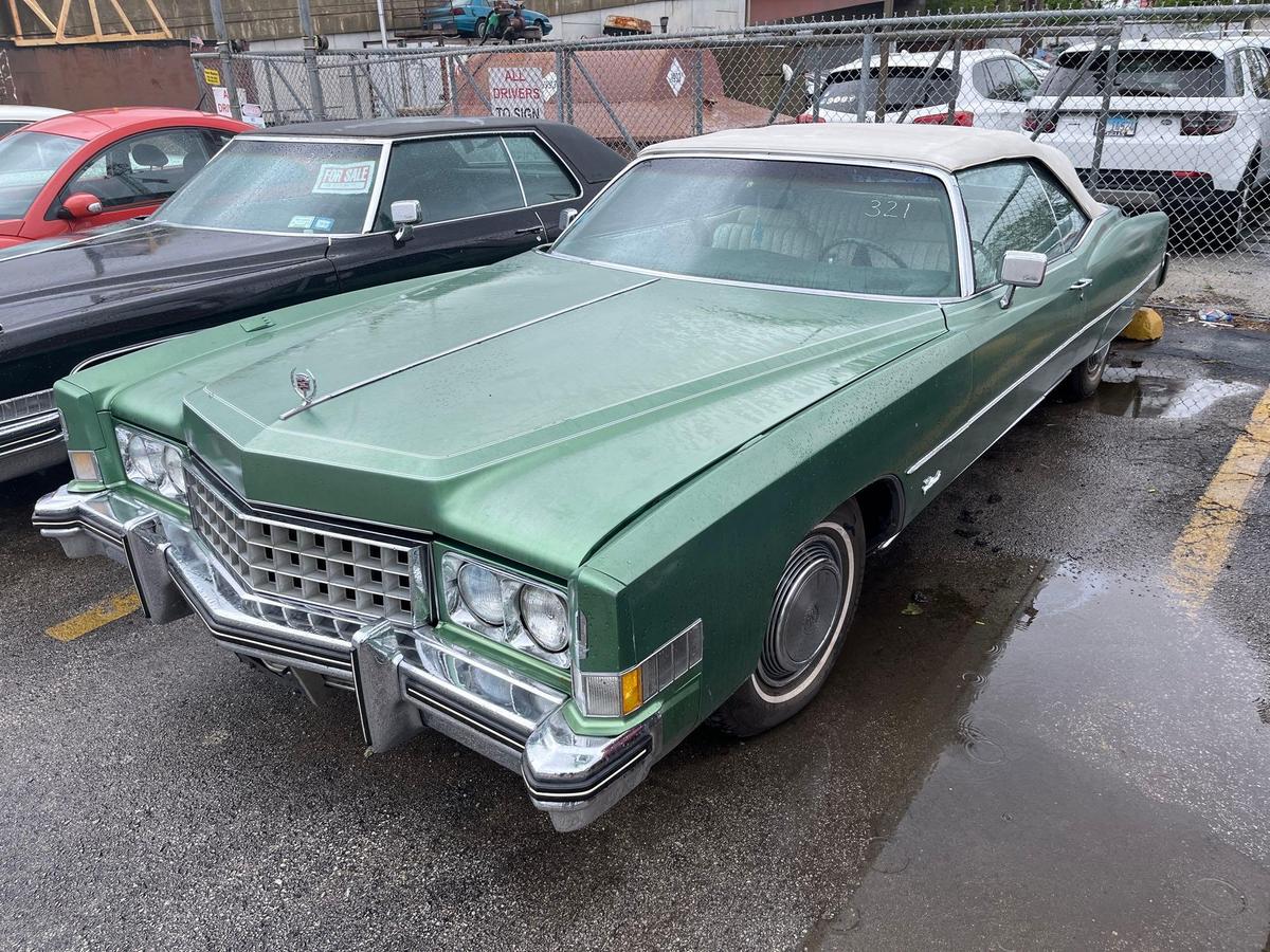 1972 CADILLAC ELDORADO COLLECTIBLE VEHICLE VN:6L67S3Q41247 powered by gas engine, equipped with