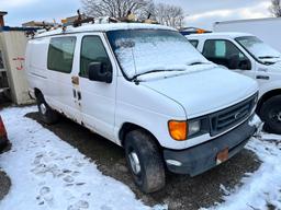 2004 FORD E250 VAN TRUCK VN:1FTNE24W04HA55704 powered by 4.6 liter gas engine, equipped with