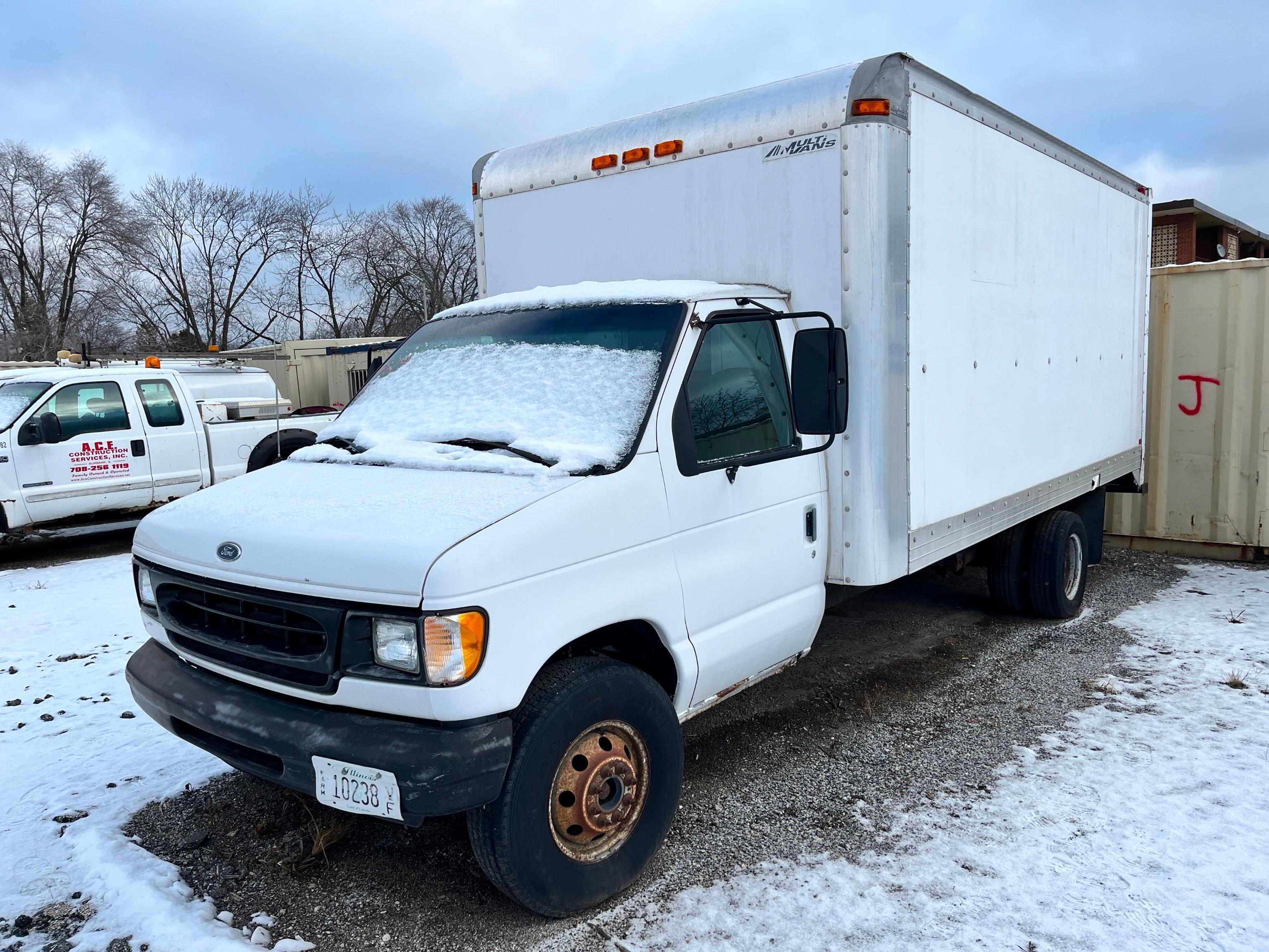 1999 FORD E450 VAN TRUCK VN:1FDXE47F1XHA42959 powered by Powerstroke V8 diesel engine, equipped with