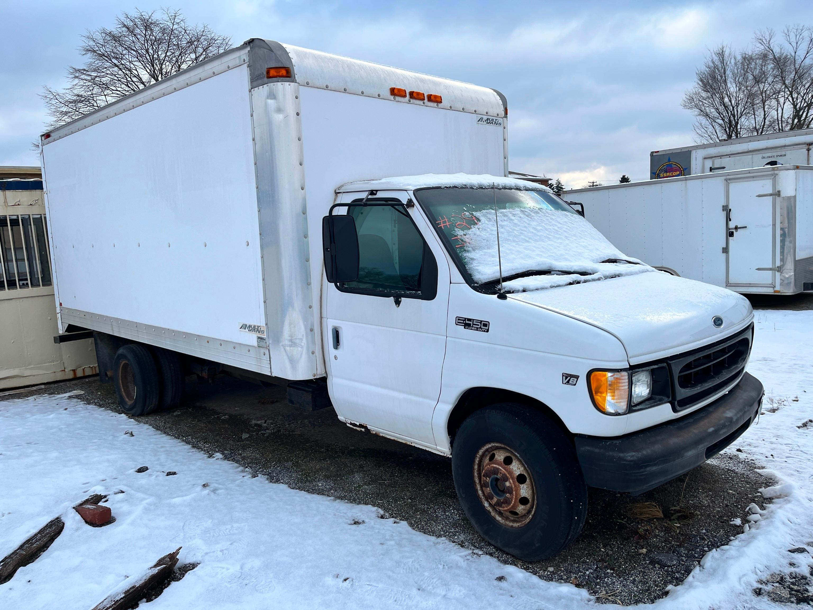 1999 FORD E450 VAN TRUCK VN:1FDXE47F1XHA42959 powered by Powerstroke V8 diesel engine, equipped with