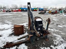 BRADCO 611 BACKHOE SKID STEER ATTACHMENT with 12in. & 24in. digging buckets.