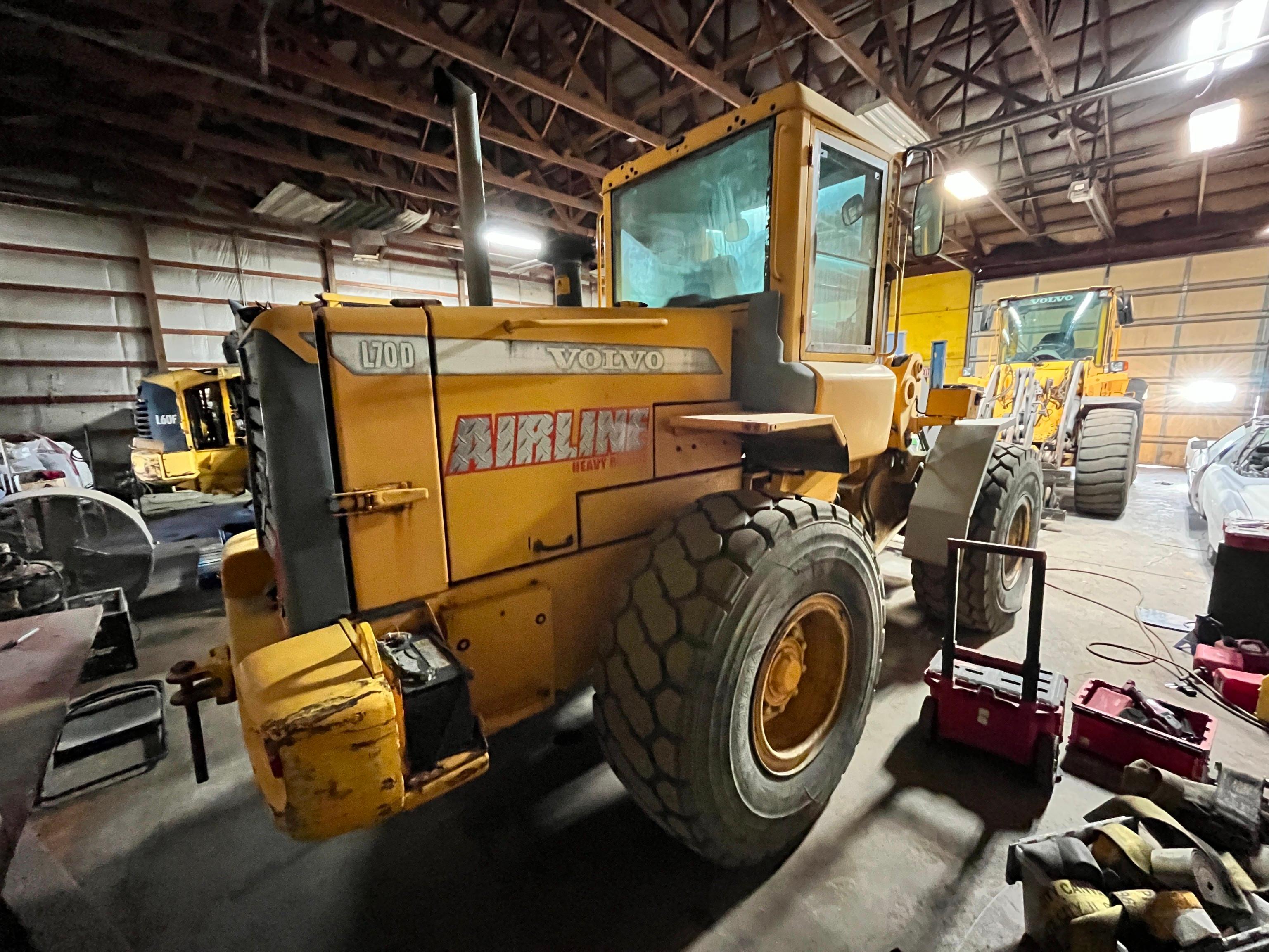 VOLVO L70D RUBBER TIRED LOADER SN:L70DV19913 powered by Volvo diesel engine, equipped wih EROPS,