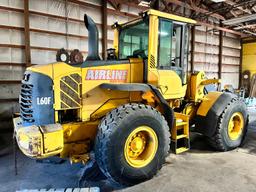 VOLVO L60F RUBBER TIRED LOADER powered by Volvo diesel engine, equipped with EROPS, air, ride