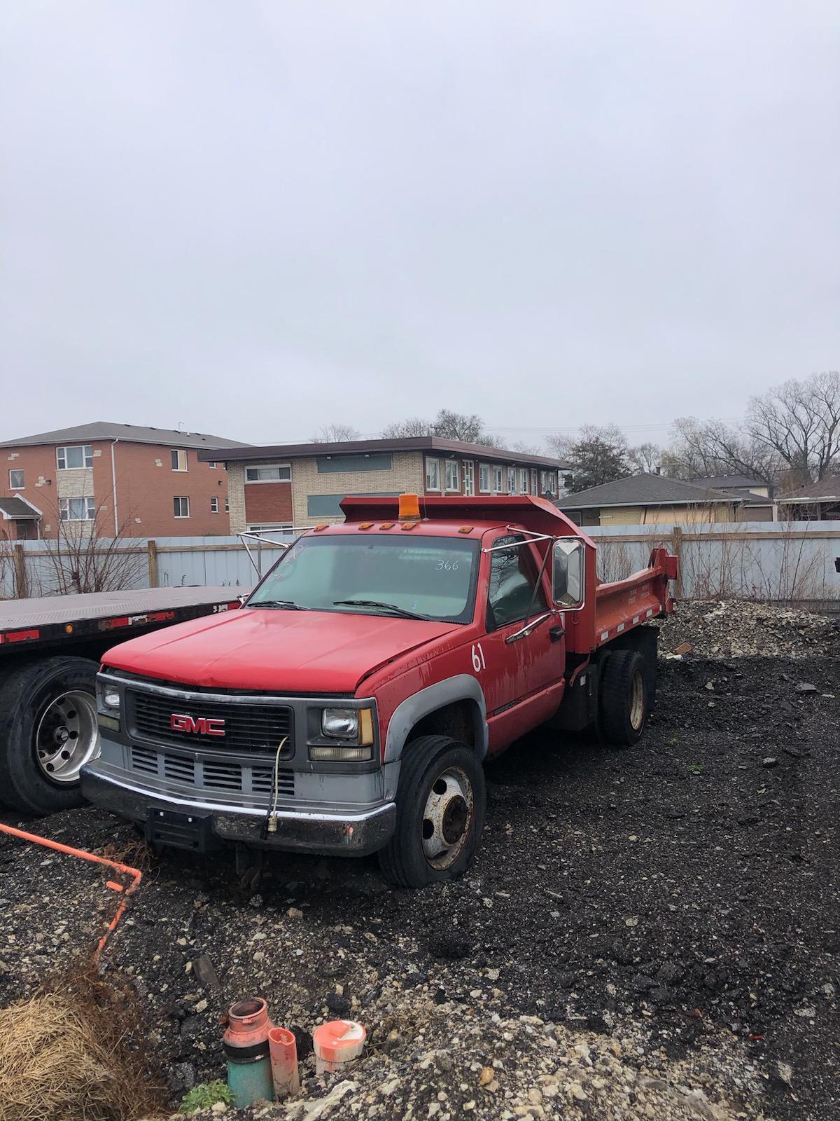 1995 GMC 3500HD DUMP TRUCK VN:1GDKC34FXSJ526807 powered by 6.5 liter V8 diesel engine, equipped with