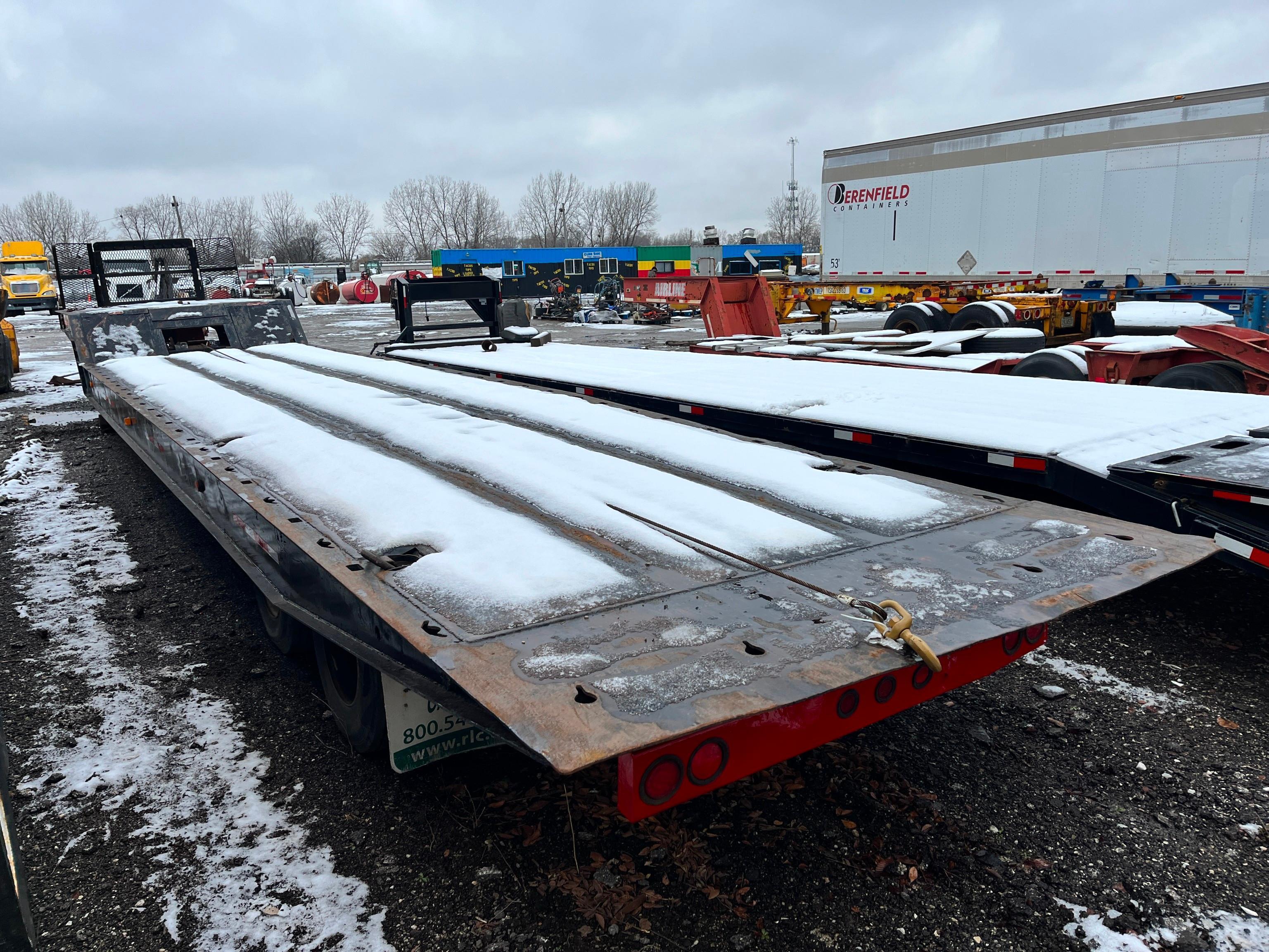 EQUIPMENT TRAILER VN:N/A equipped with 102in. x 37ft. main deck, winch, air ride suspension, steel