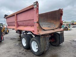 22FT. FRAMELESS DUMP TRAILER VN:N/A equipped with 2 way tail gate, single point spring suspension,
