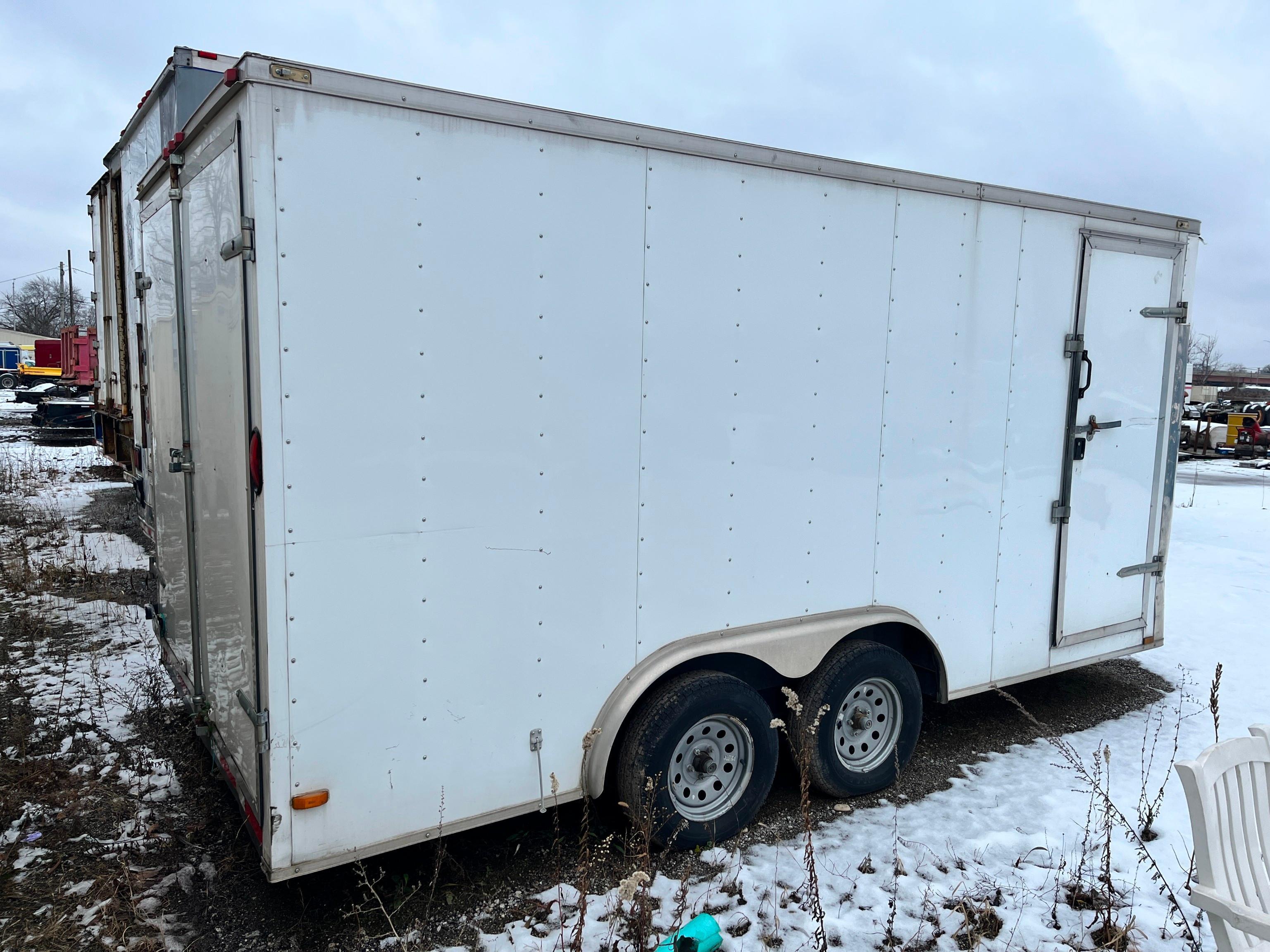 2015 LARK UNITED VT816TA CARGO TRAILER VN:571BE1620FM007753 equipped with 7,000lb GVWR, swing rear