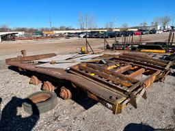 14.5' X 8' DECK W/ 4' BEAVER TAIL TRIAXLE TAGALONG TRAILER VN:N/A Single wheels, Rear Ramps,