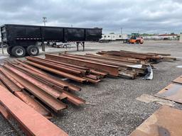 LARGE QTY OF ASST'D STEEL BEAMS SUPPORT EQUIPMENT