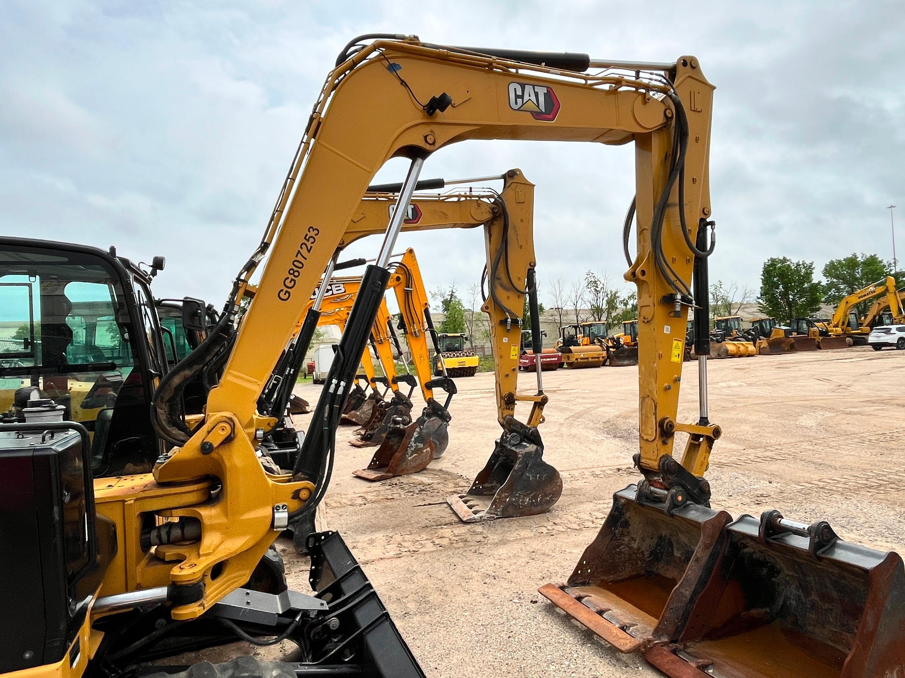 2023 CAT 308CR HYDRAULIC EXCAVATOR SN:807253 powered by Cat C3.3B diesel engine, equipped with Cab,