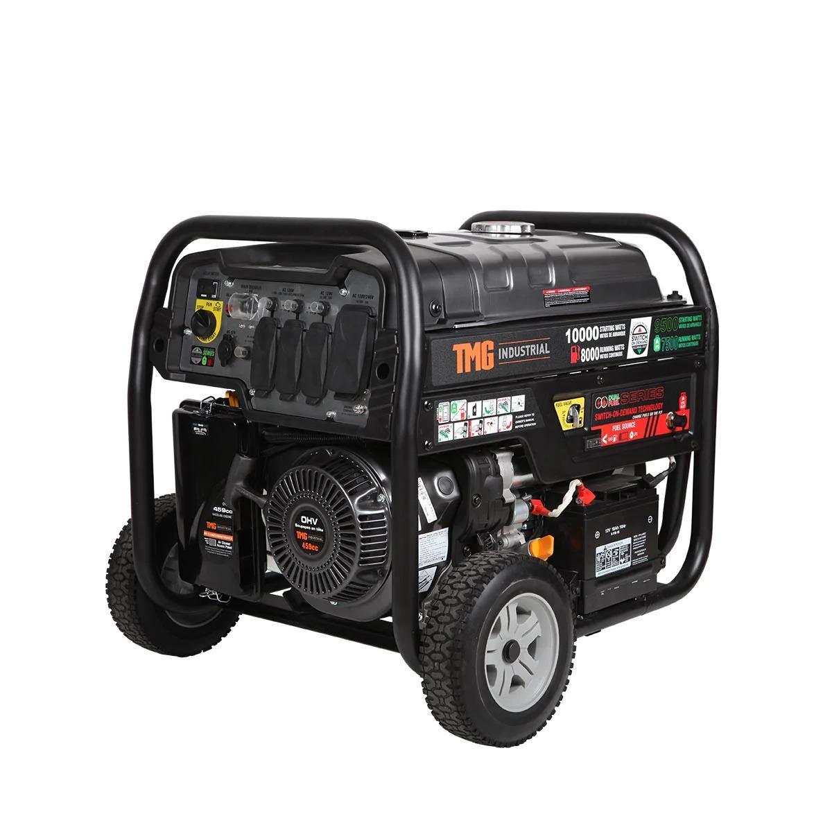 NEW SUPPORT EQUIPMENT New TMG 10000-Watt Dual Fuel Generator (Gasoline and LPG) with Electric Start,