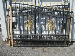 NEW SUPPORT EQUIPMENT NEW TMG Industrial 16-ft Bi-Parting Deluxe Wrought Iron Ornamental Gate, 100%