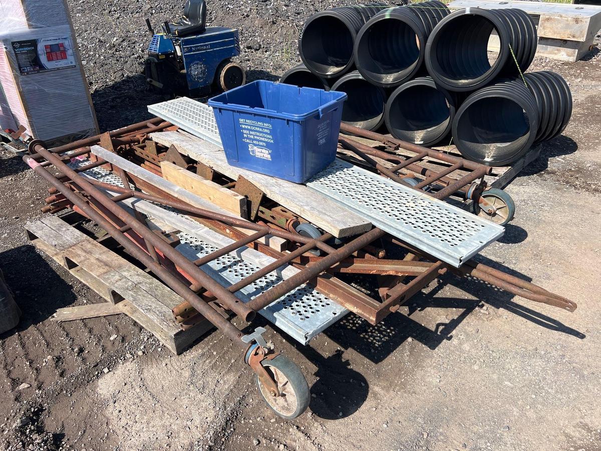 PALLET OF MISC SCAFFOLDING SUPPORT EQUIPMENT