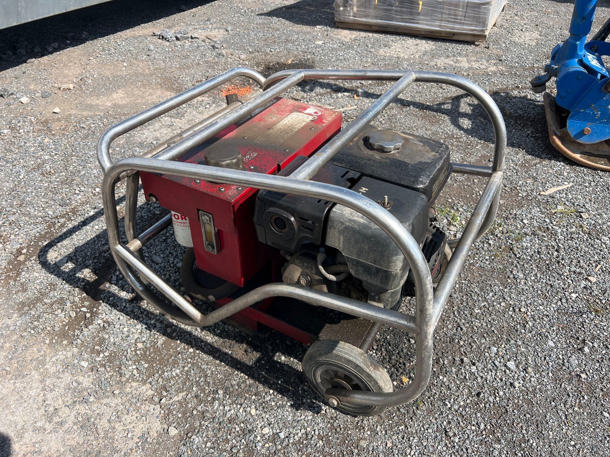 FALCON 9 HYDRAULIC POWER PACK SUPPORT EQUIPMENT powered by gas engine, with hydraulic jackhammer.