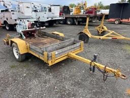 UTILITY TRAILER VN:N/A equipped with 5ft. X 9.5ft. deck, wood sidewalls, ST205/75R15 tires, single