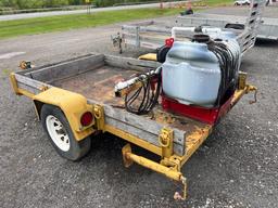 UTILITY TRAILER VN:N/A equipped with 5ft. X 9.5ft. deck, wood sidewalls, ST205/75R15 tires, single