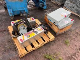 PALLET OF ELECTRICAL SUPPLIES INCLUDING MAIN DISCONNECT SWITCHES, BREAKERS, FUSES, PLUG CONNECTORS,