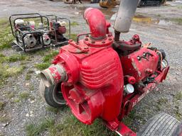 BARNES 45TCCG-10 WATER PUMP SN:687407 powered by Wisconsin 4 cylinder gas engine, equipped with 4in.