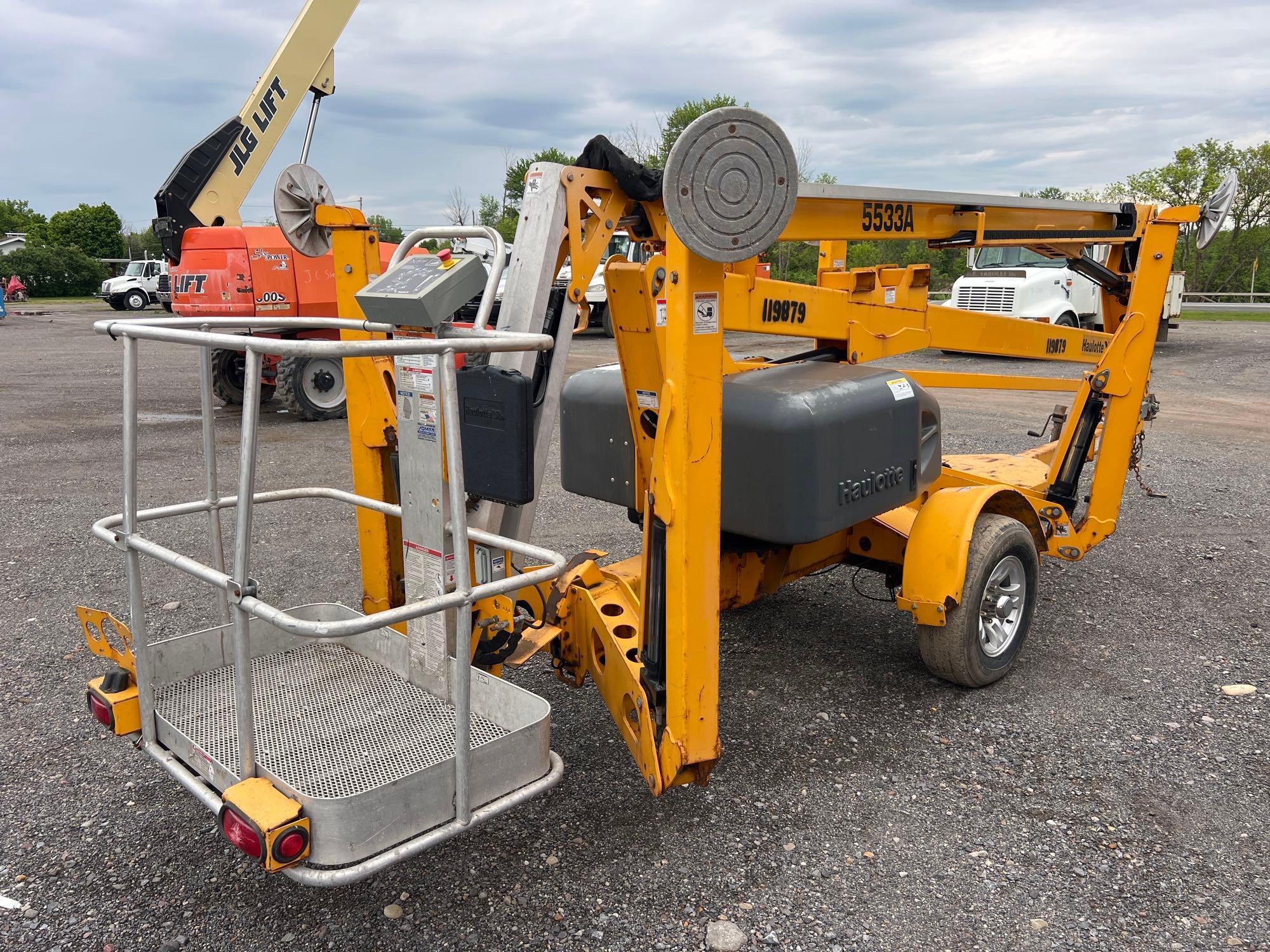 HAULOTTE 5533 ELECTRIC BOOM LIFT... SN-0099...... electric powered, equipped with 55ft. Platform hei