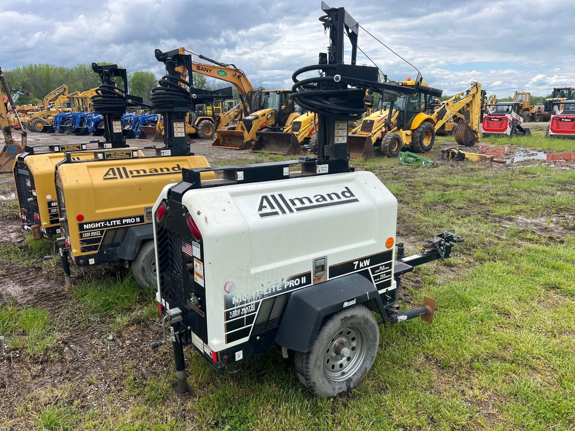 2019 ALLMAND NIGHT LITE PRO LIGHT PLANT SN:2766 powered by diesel engine, equipped with 4-1,000 watt