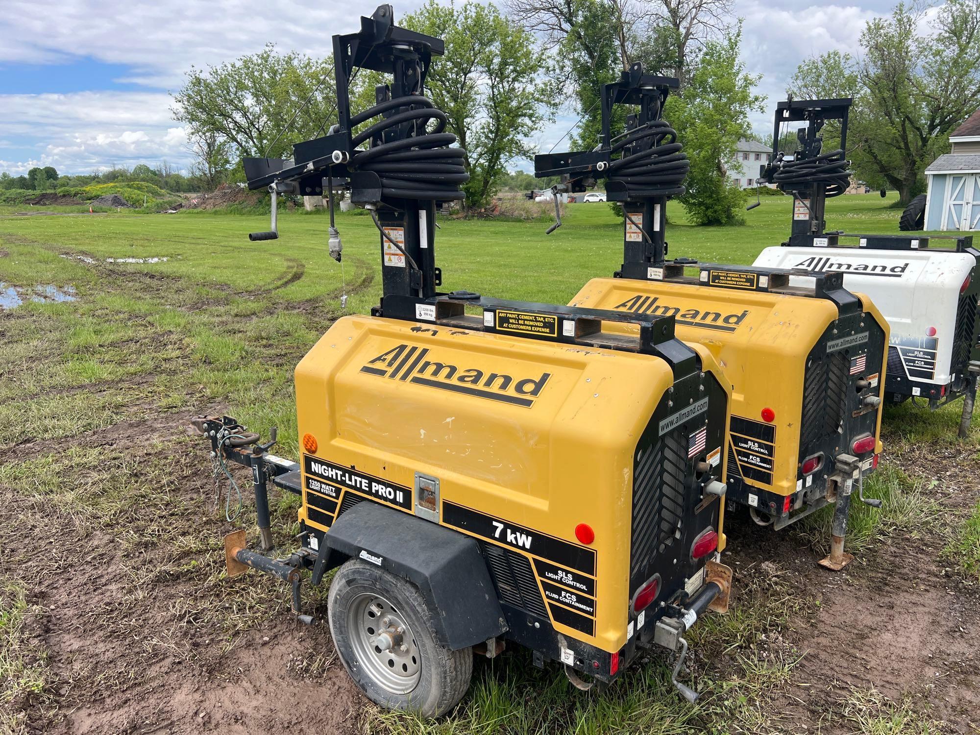 2019 ALLMAND NIGHT LITE PRO LIGHT PLANT SN:2140 powered by diesel engine, equipped with 4-1,000 watt