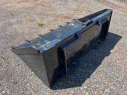 NEW 66IN. BUCKET W/TEETH SKID STEER ATTACHMENT