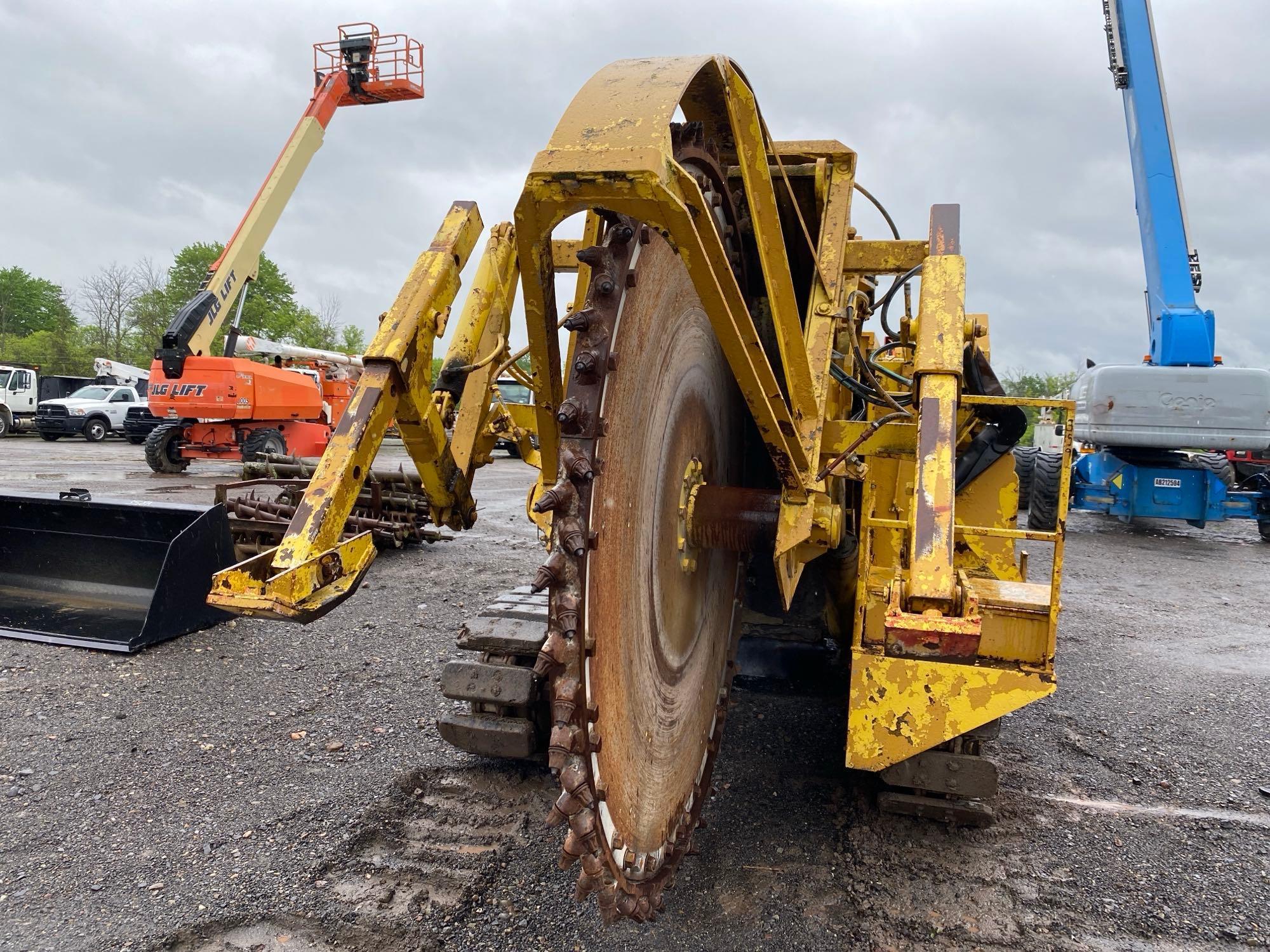 VERMEER T600D ROCK SAW SN-000567 powered by Detroit diesel engine, equipped with CRC cutter wheel