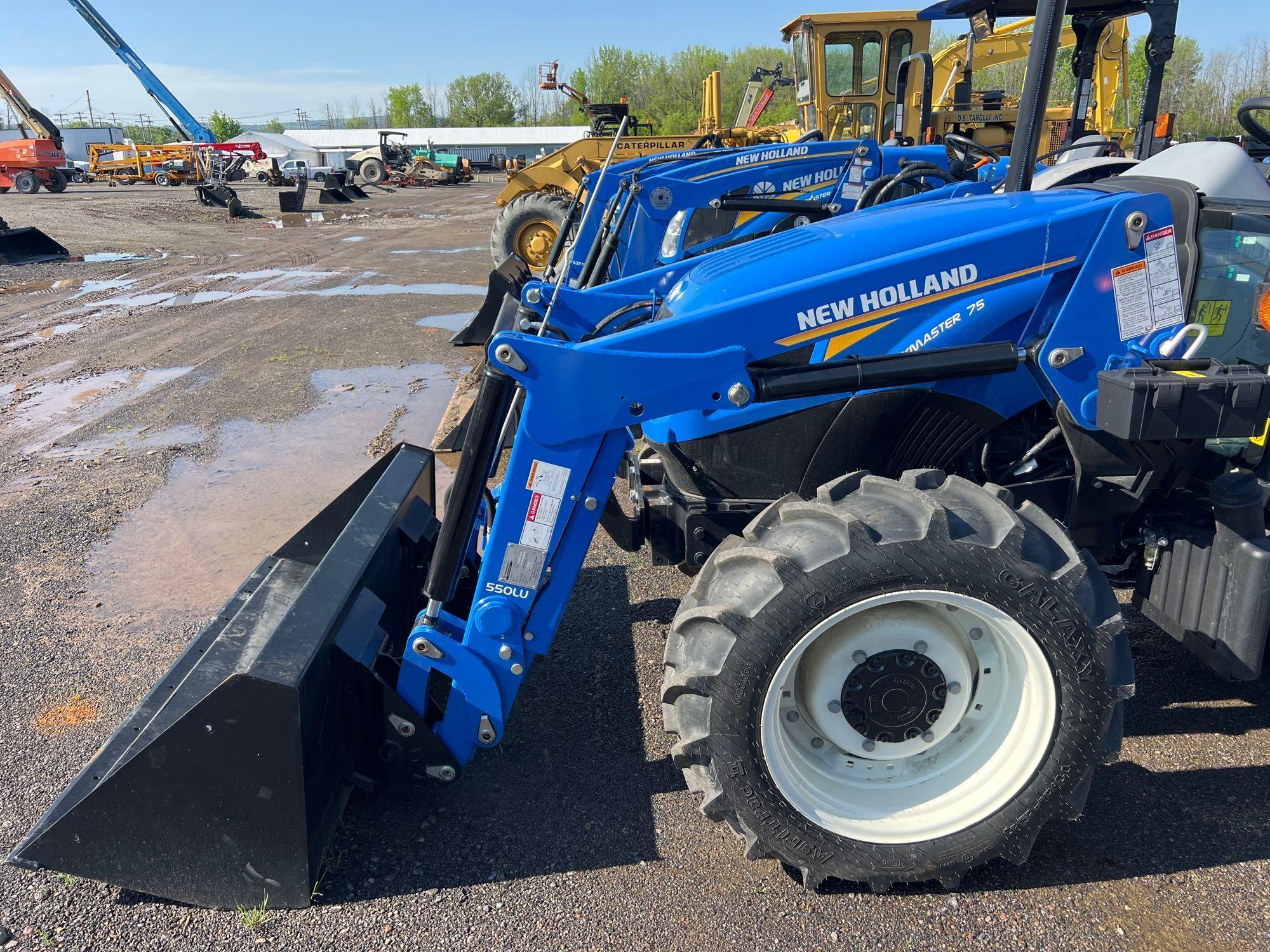 NEW NEW HOLLAND WORKMASTER 75 TRACTOR LOADER SN:04933...4x4, powered by diesel engine, 75hp, equippe