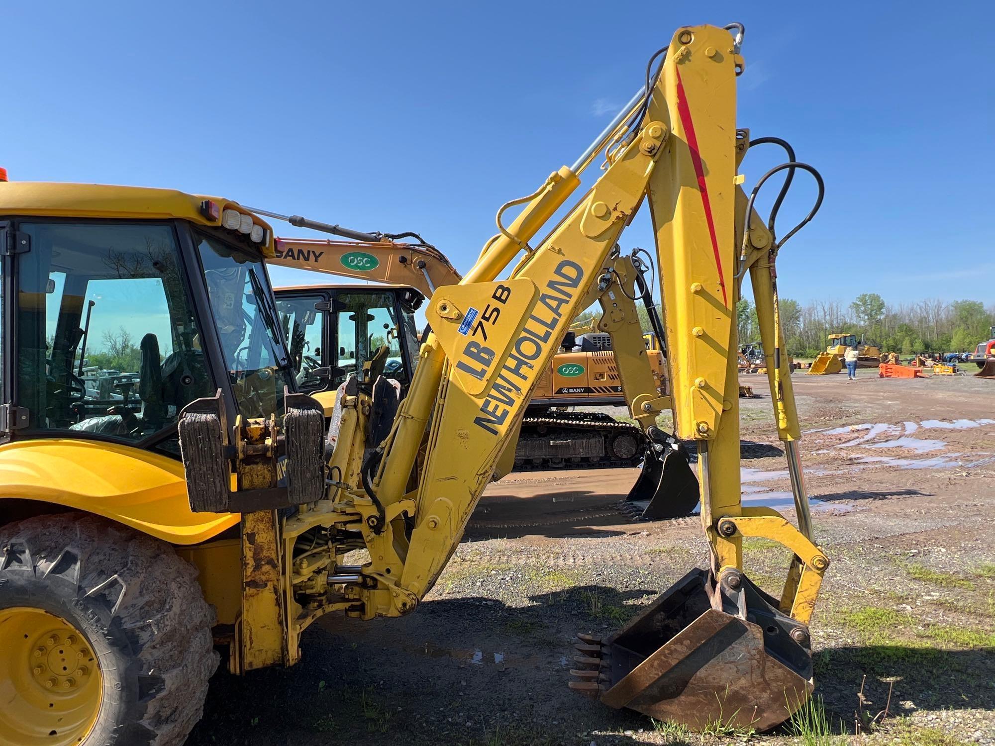 NEW HOLLAND B75 TRACTOR LOADER BACKHOE... SN; 031054531 4x4, powered by diesel engine, equipped with