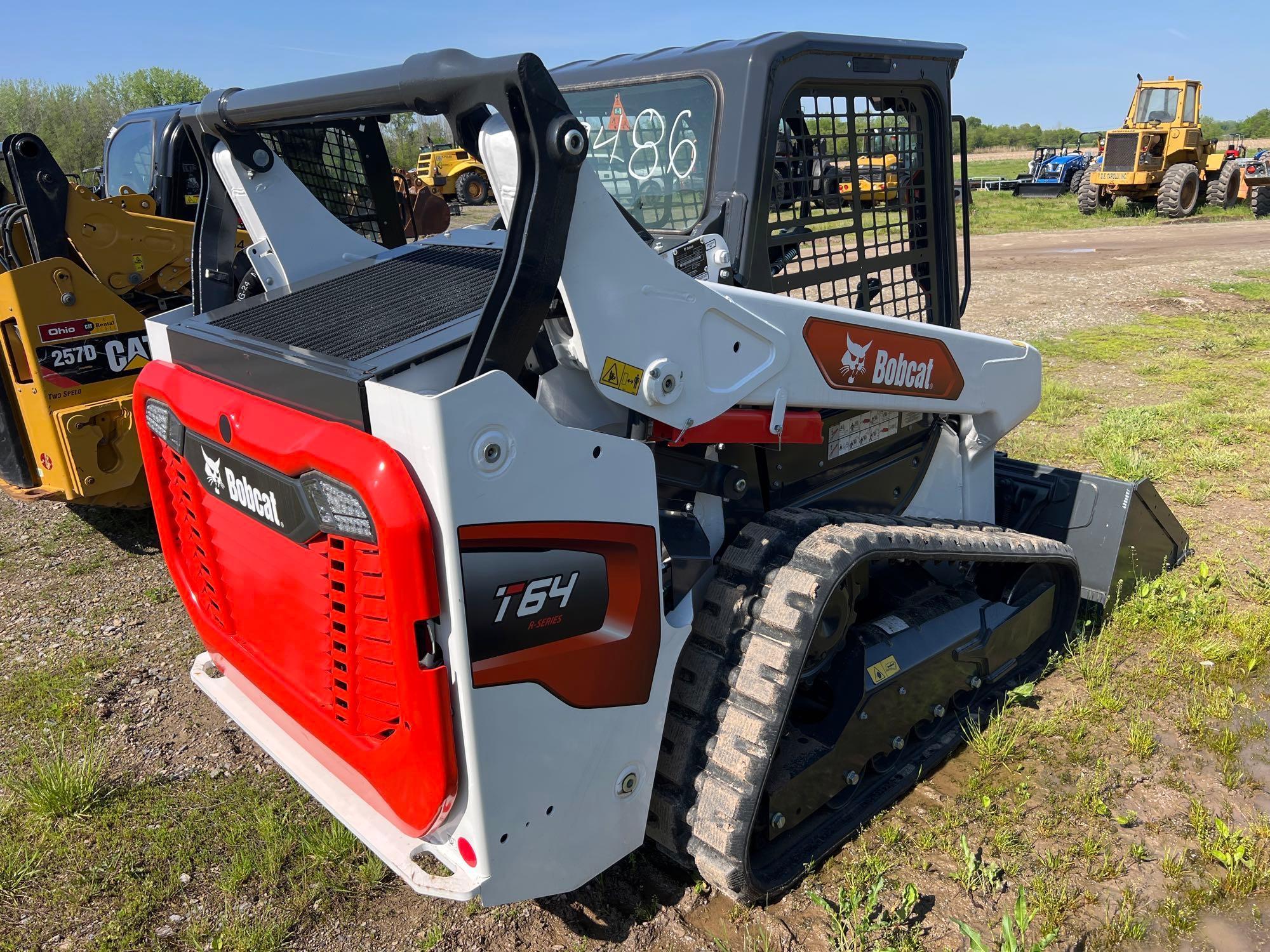 2023 BOBCAT T64 RUBBER TRACKED SKID STEER SN-19486...... powered by diesel engine, equipped with