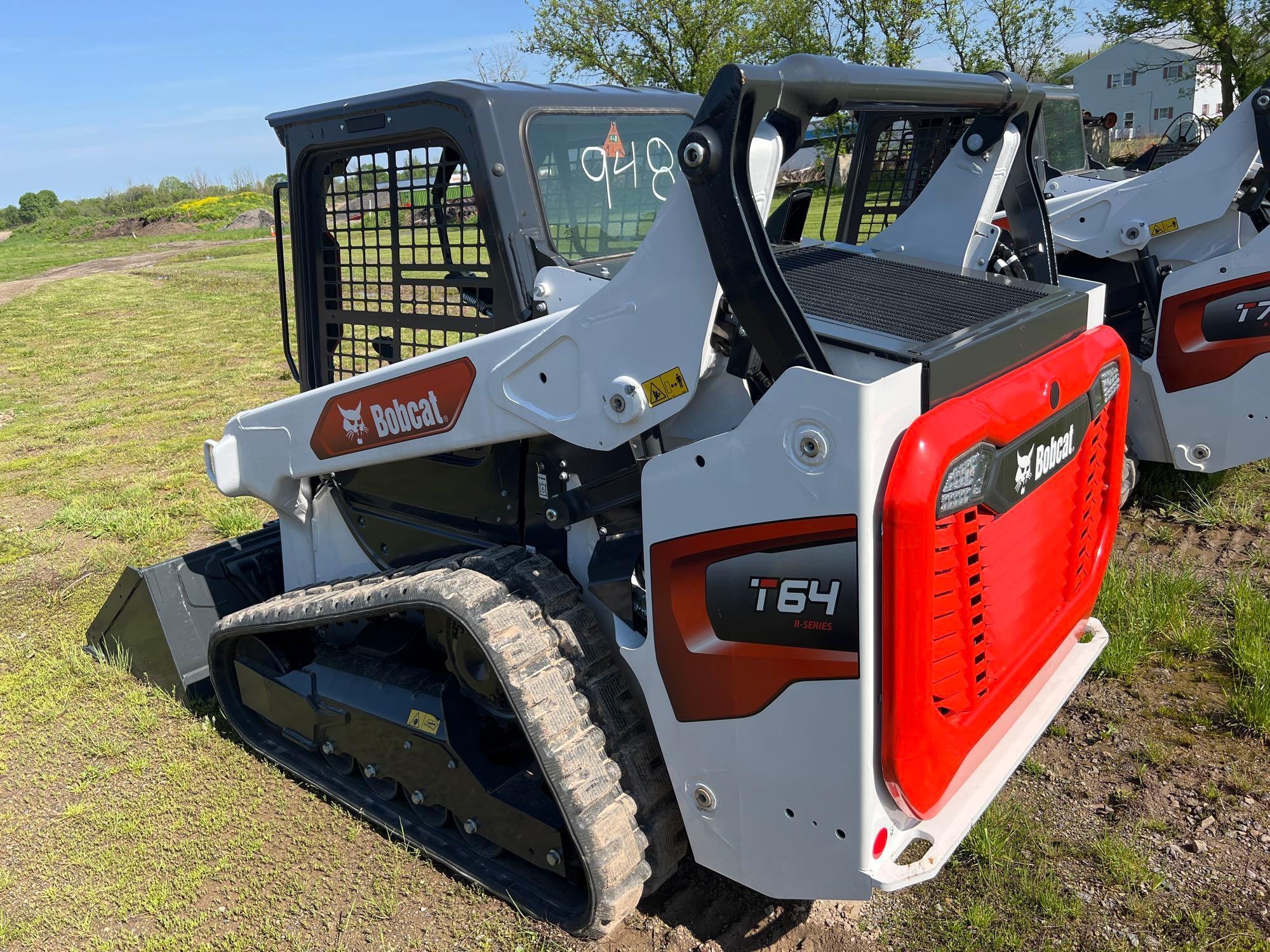 2023 BOBCAT T64 RUBBER TRACKED SKID STEER SN-19486...... powered by diesel engine, equipped with