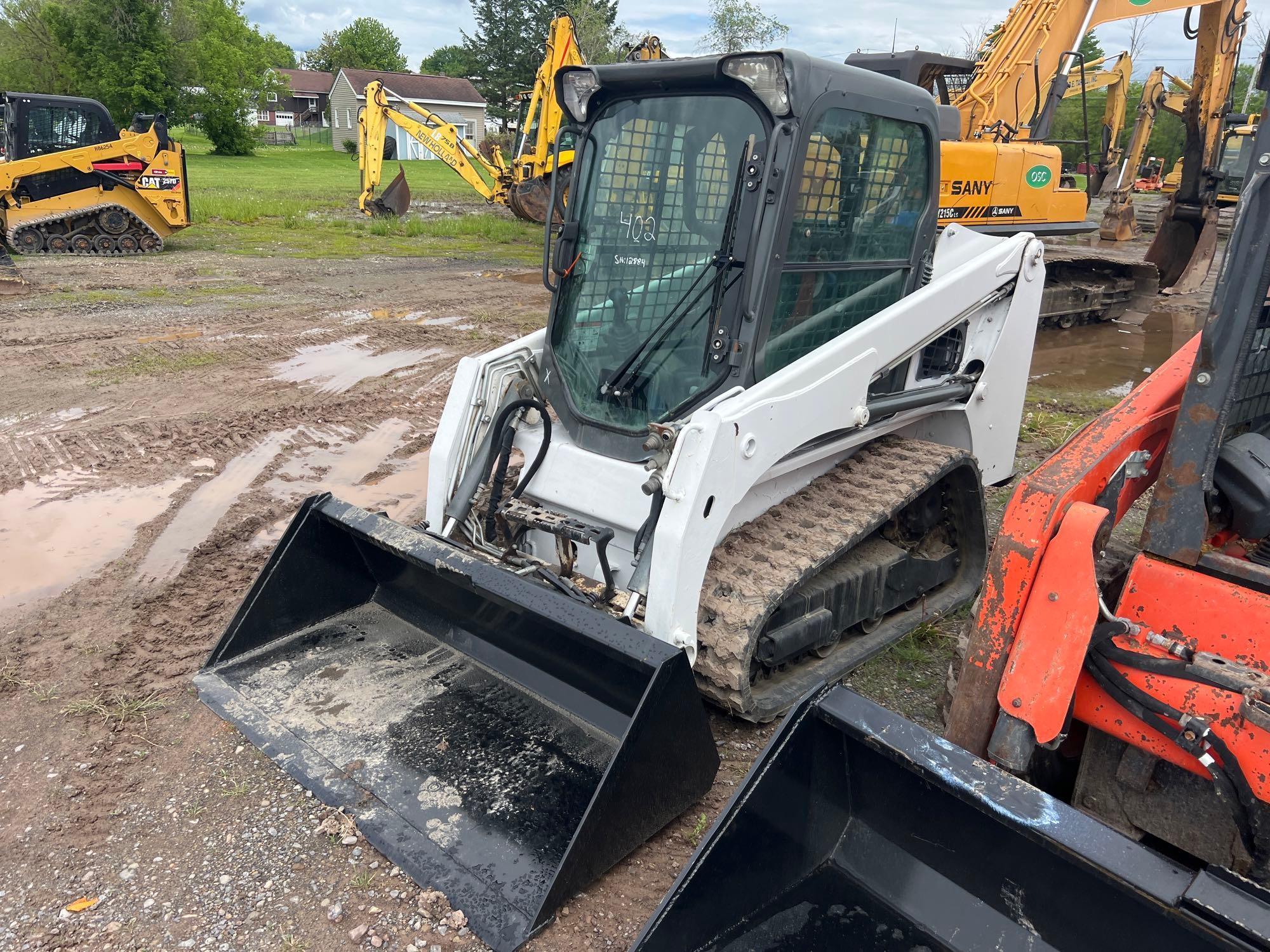 2016 BOBCAT T450 RUBBER TRACKED SKID STEER SN:AUVP12884 powered by diesel engine, equipped with