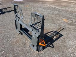 NEW BERLON 48IN. HD STEP THROUGH PALLET FORKS SKID STEER ATTACHMENT 5,500lb capacity.