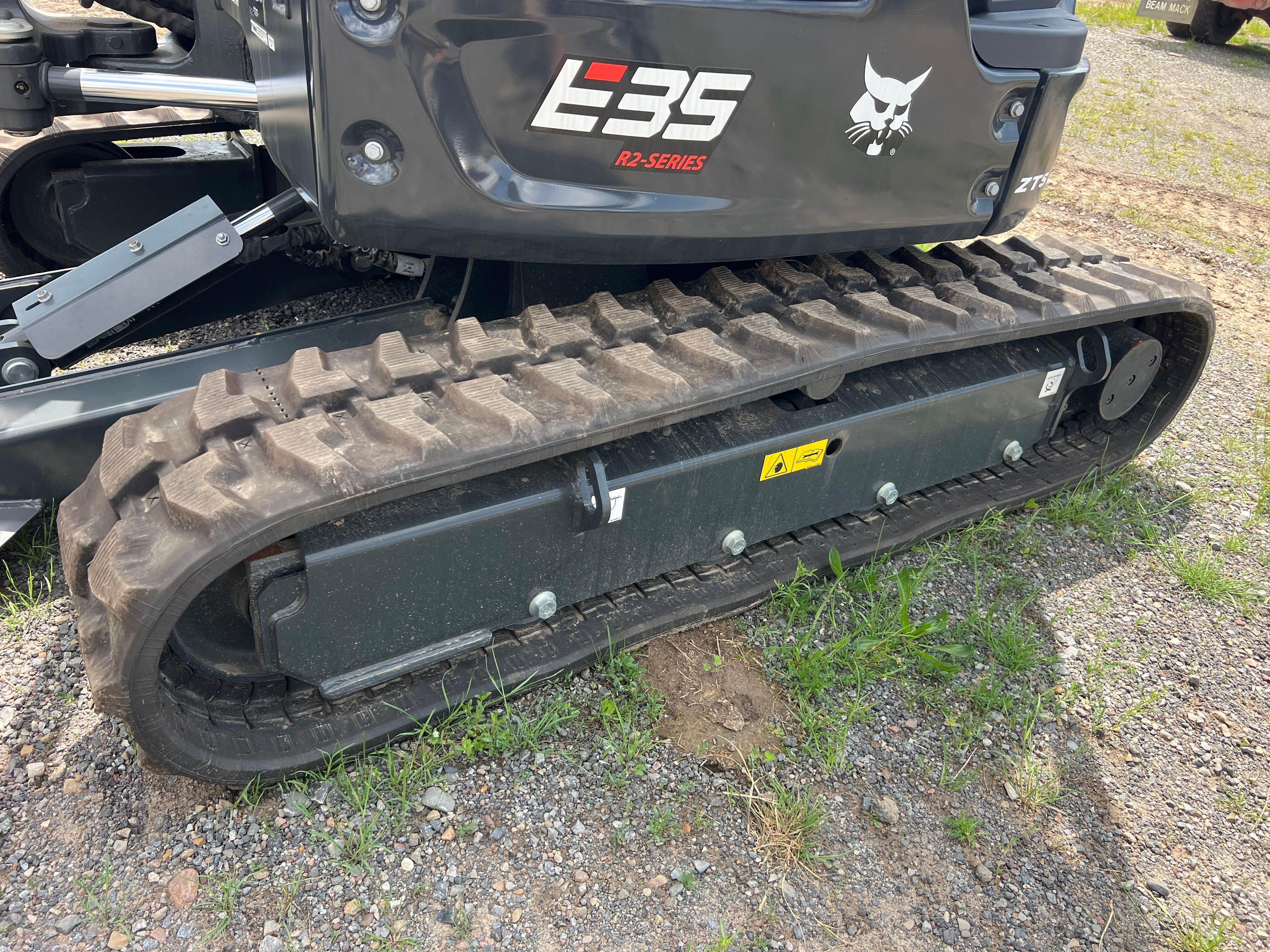 2023 BOBCAT E35I HYDRAULIC EXCAVATOR SN-915137 powered by diesel engine, equipped with OROPS, front