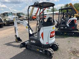 2023 BOBCAT E20 HYDRAULIC EXCAVATOR SN-11444 powered by diesel engine, equipped with OROPS, front