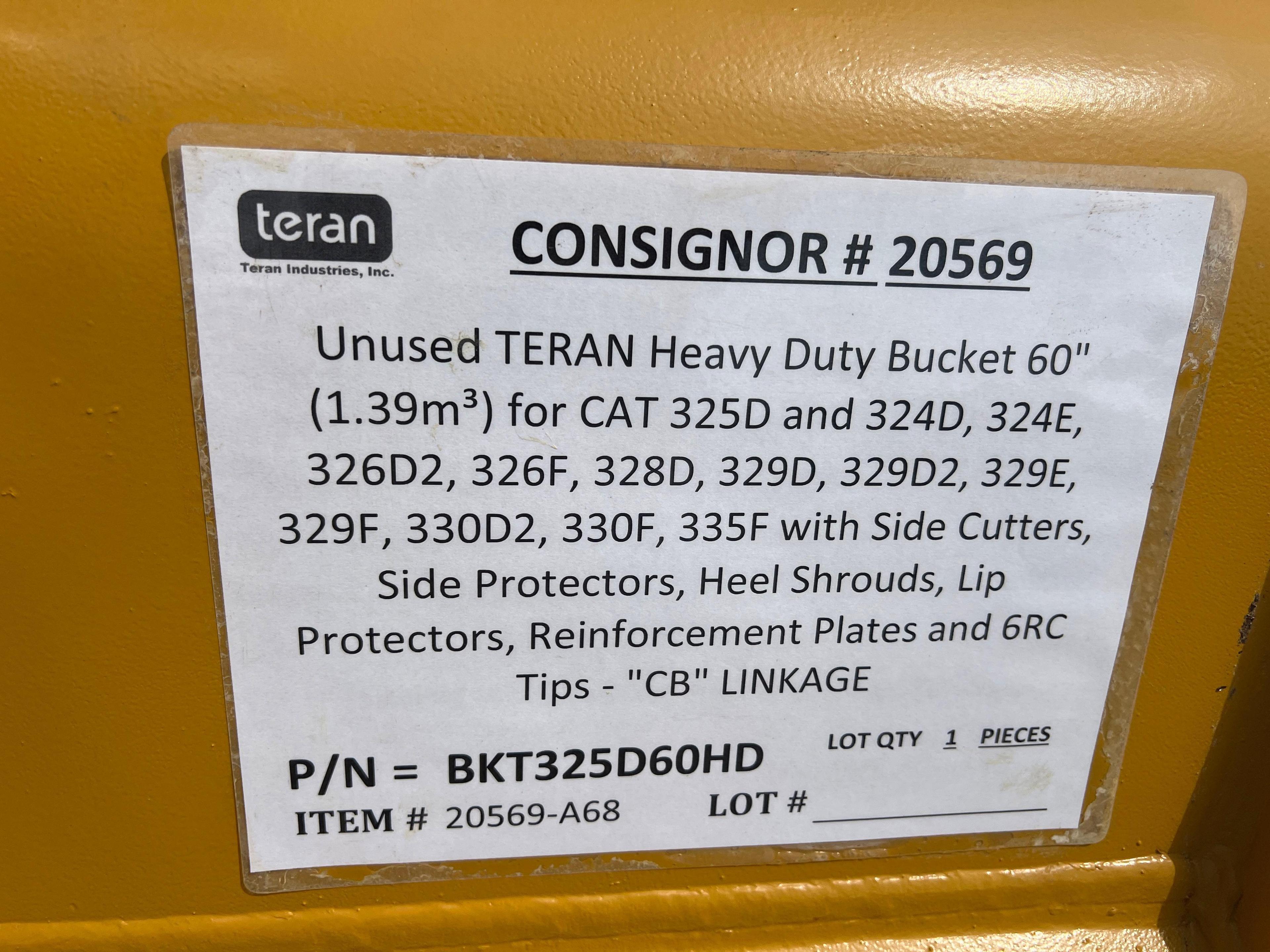 NEW TERAN 60IN. HD DIGGING BUCKET EXCAVATOR BUCKET for CAT 325D and 324D, 324E, 326D2, 326F, 328D,