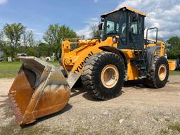 2012 HYUNDAI HL760-9 RUBBER TIRED LOADER SN:00322 powered by diesel engine, equipped with EROPS,