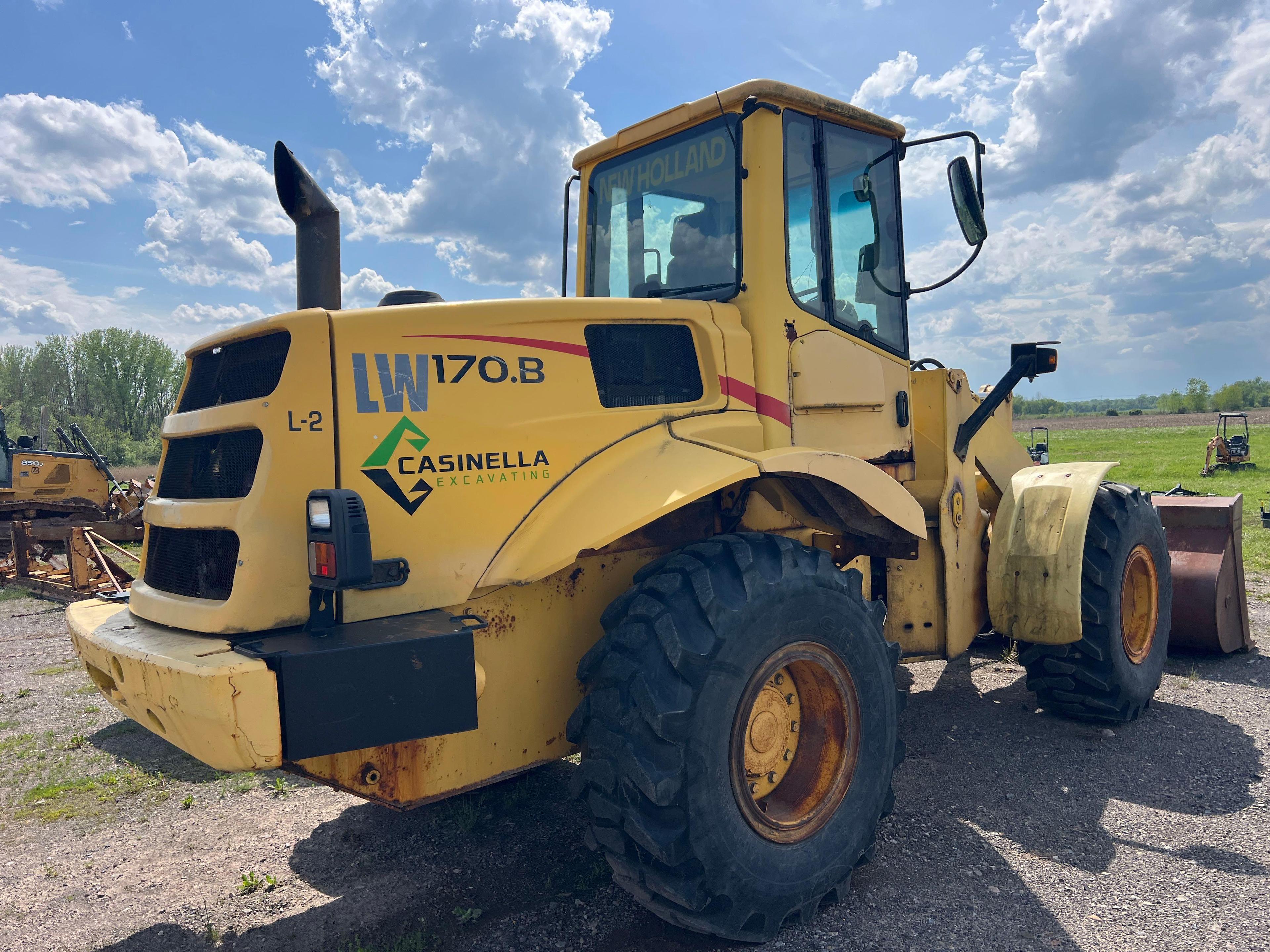 NEW HOLLAND LW170B RUBBER TIRED LOADER SN-00602 powered by New Holland diesel engine, equipped with