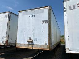 1980 BLK VAN TRAILER VN:801114 tandem axle.