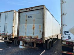 1980 BLK VAN TRAILER VN:801114 tandem axle.