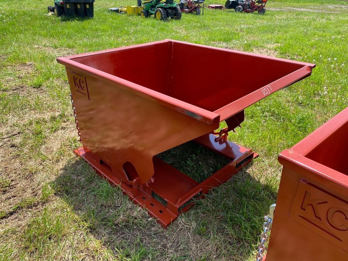 NEW 1.5 CUBIC YARD SELF DUMPING HOPPER SCRAP RECYCLING EQUIPMENT 4,000lb capacity.