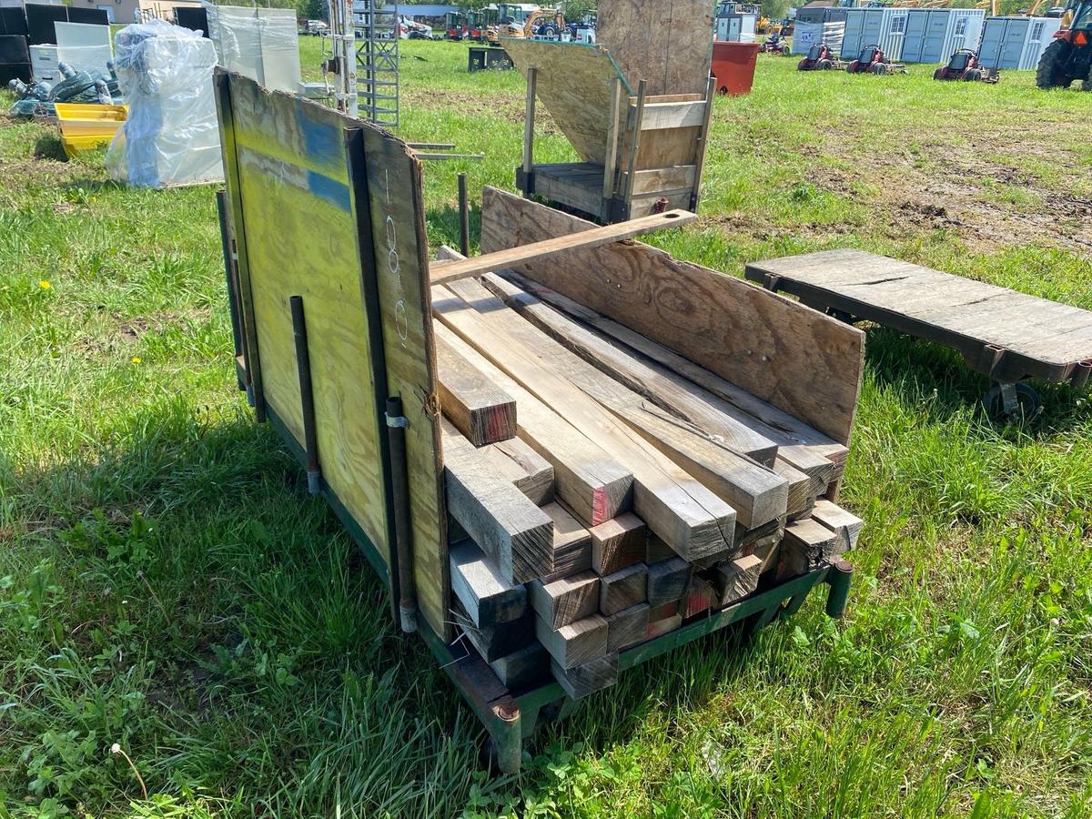 CART FULL OF WOOD SUPPORT EQUIPMENT