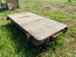 STEEL CART W/ WOOD TOP SUPPORT EQUIPMENT